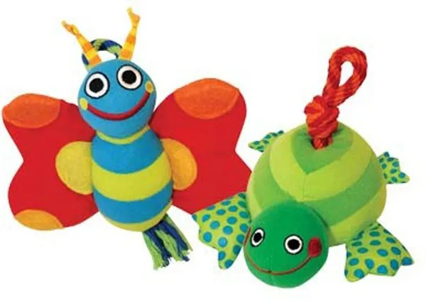 Petstages Playtime Plush - Игрушка для собак "Бабочка и Черепашка"