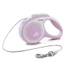 FLEXI New Line Comfort XS Рулетка трос 3м/до 8кг серый/розовый