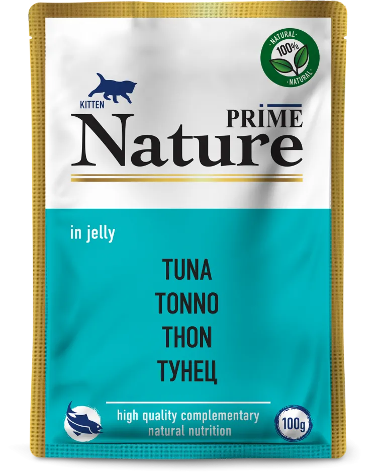 Prime (Прайм) Nature Влажный корм для котят с тунцом в желе 100 г 5 шт
