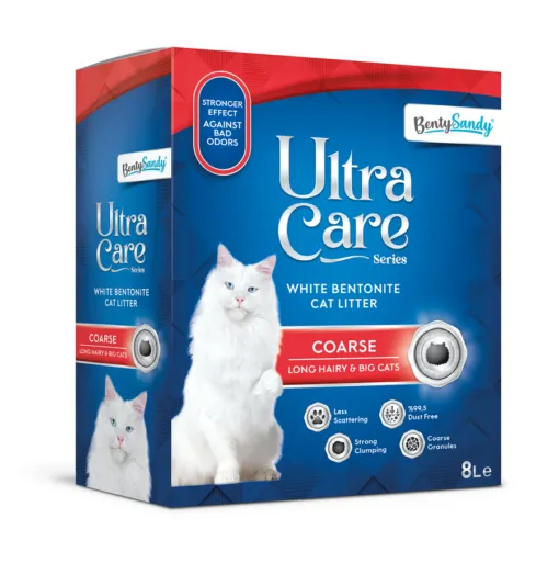 Ultra Care Coarse Long Hairy & Big Cats Комкующийся наполнитель для длинношерстных и крупных кошек 8 л 7 кг (замена Ever Clean)