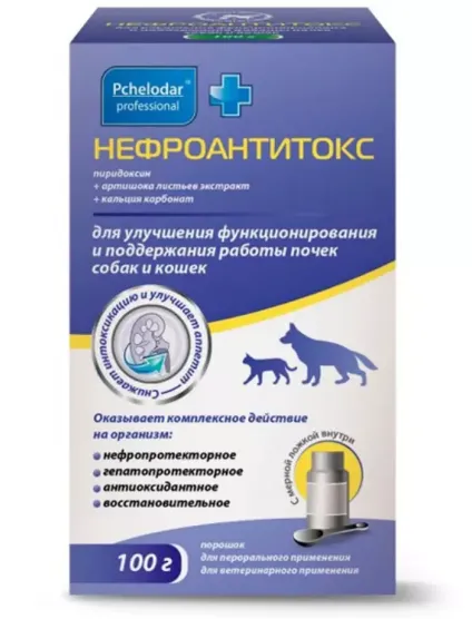 Нефроантитокс для кошек и собак (100 г Пчелодар