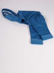 Комбинезон ТУЗИК Той-терьер брюки кобель вельвет голубые длина спины (32), обхват груди (42)