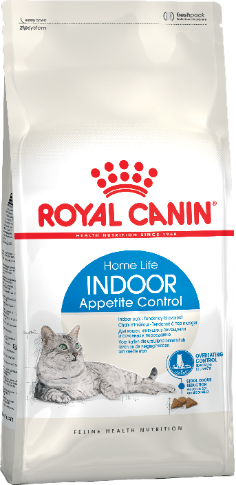 Royal Canin (Роял Канин) Indoor Appetite Control Сухой корм для кошек живущих в помещении склонных к перееданию от 1 до 7 лет 400 г