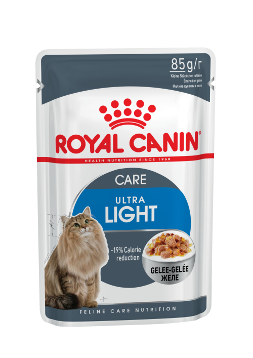 Royal Canin (Роял Канин) Ultra Light (Gelee) - Влажный корм для кошек склонных к полноте в Желе (Пауч)