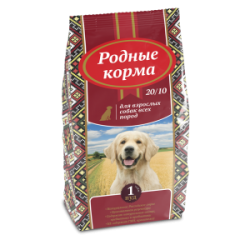 РОДНЫЕ КОРМА сухой корм для взрослых собак всех пород (2,045 кг)