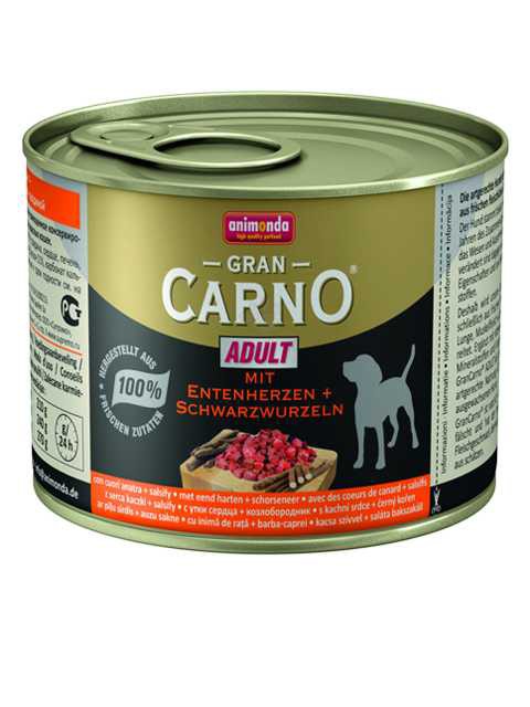 Animonda (Анимонда) Gran Carno Adult - Корм для cобак с Сердцем утки и черным Козлобородником. (Банка)