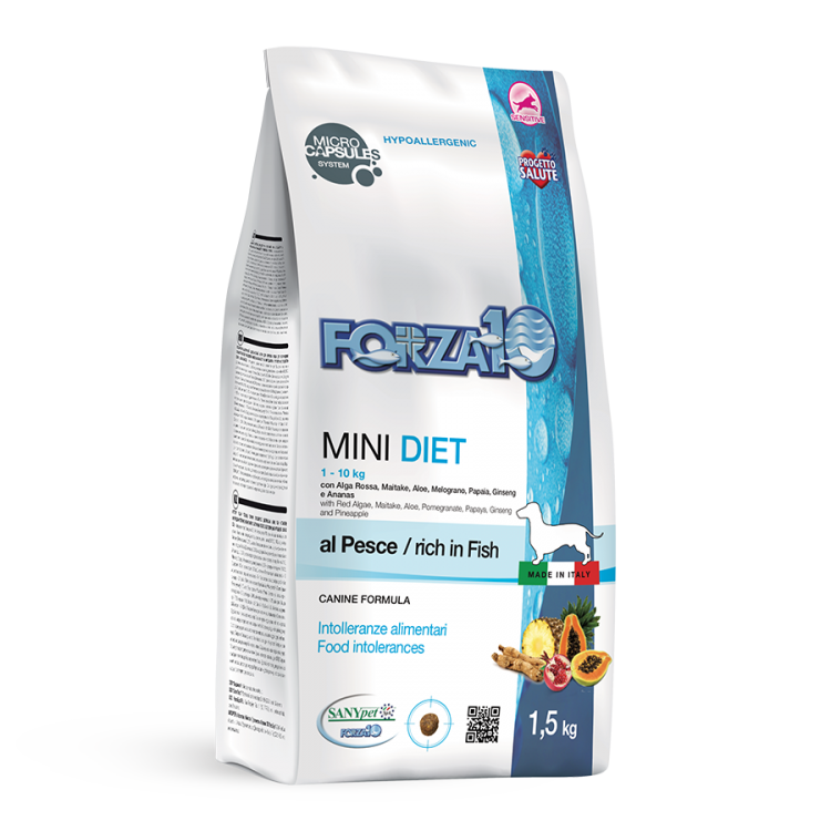 Forza10 (Форза10) MINI DIET корм для собак для сокращения симптомов пищевой непереносимости из Рыбы