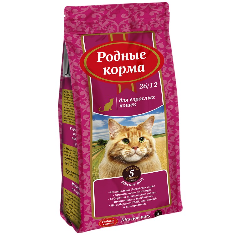 Родные корма для кошек «Мясное рагу» 2,045 кг
