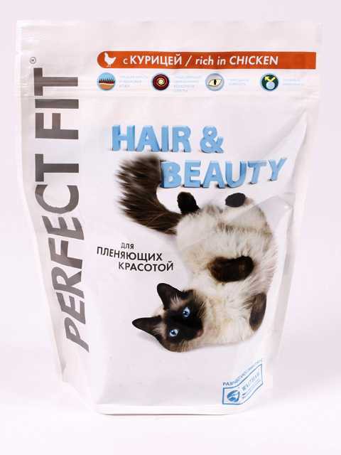 Perfect Fit (Пёрфект Фит) Hair&Beauty - Сухой корм для длинношерстных кошек с Курицей