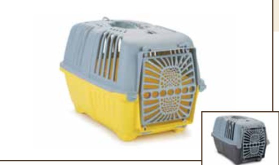 Pet products Pratiko переноска серо-желтая 48*31*33 см