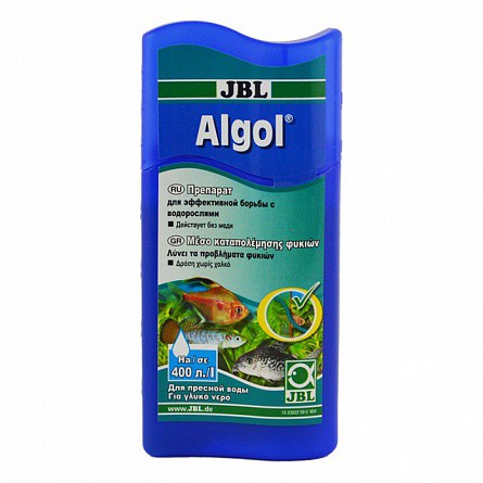 JBL Algol Кондиционер для борьбы с водорослями в пресноводных аквариумах 100 мл на 400 л