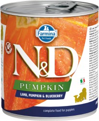 Farmina N&D (Фармина НД) Pumpkin Puppy Консервы беззерновые для щенков всех пород с ягненком, тыквой и черникой 285 г