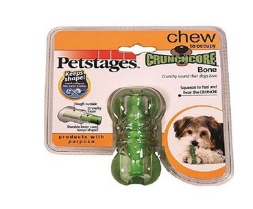 Petstages Crunchcore Bone Игрушка для собак Хрустящая косточка резиновая очень маленькая 8 см