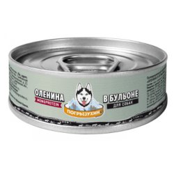 Погрызухин консервы для собак Оленина в бульоне 100 гр