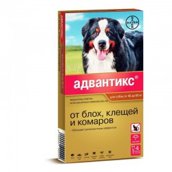 Advantix (Адвантикс) - Капли от паразитов для собак от 40 до 60 кг (4 пипетки)