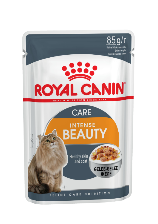 Royal Canin (Роял Канин) Intense Beauty (Gelee) - Корм для поддержания красоты шерсти кошек с Желе (Пауч)