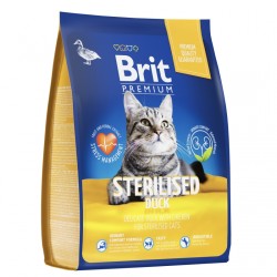 Brit Premium (Брит Премиум) Сухой корм для стерилизованных кошек и кастрированных котов с уткой и курицей 400 г