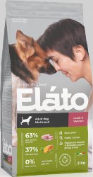 ЭЛАТО (ELATO) Корм д/взрослых собак мелких пород с ягненком и олениной 2кг