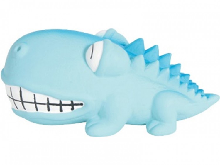 Zolux (Золюкс) - Игрушка для собак Крокодил голубой латекс 18 см
