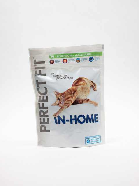 Perfect Fit (Пёрфект Фит) In-Home - Корм для домашних кошек с ягнёнком 650 г 