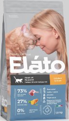 ЭЛАТО (ELATO) Корм д/кастрированных котов, стерилизованных и малоактивных кошек 1,5кг