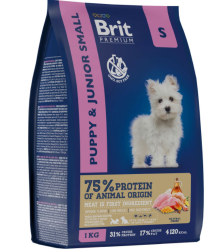 Brit Premium (Брит Премиум) Сухой корм для щенков мелких пород с курицей 1 кг