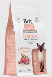 Brit Care (Брит Кэа) Sensitive Healthy Digestion Сухой корм для взрослых кошек с чувствительным пищеварением с индейкой и ягненком 400 г