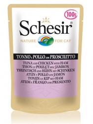 Schesir (Шезир) Tonno Pollo Prosciutto - Корм для кошек с Тунцом, Курицей и Ветчиной (Пауч)