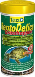 Tetra (Тетра) ReptoDelica Grasshoppers Корм-лакомство для водных черепах (кузнечики) 28 г 250 мл
