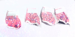 Ботиночки для собак розовые в цветочек