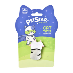 Pet star Игрушка для кошек Лапка с мятой серая/ченая плюшевая 3*6 см