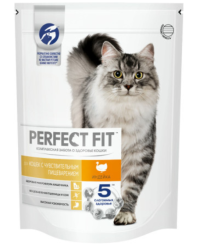 Perfect fit (Перфект фит) Sensitive Сухой корм для кошек с чувствительным пищеварением с индейкой 650 г