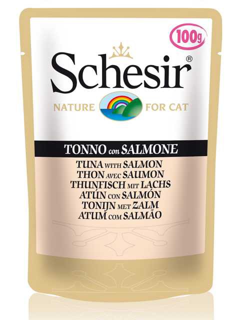 Schesir (Шезир) Tonno Salmone - Корм для кошек с Тунцом и Лососем (Пауч)