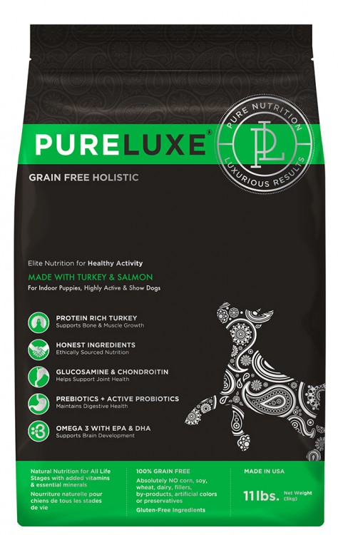 PureLuxe Элитное Питание для активных собак с индейкой и лососем