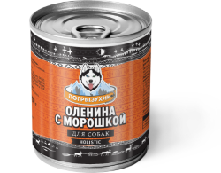 Погрызухин консервы для собак Оленина с морошкой 338 гр