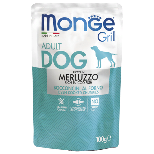 MONGE (Монж) Dog Grill Pouch Пауч д/собак треска 100 г