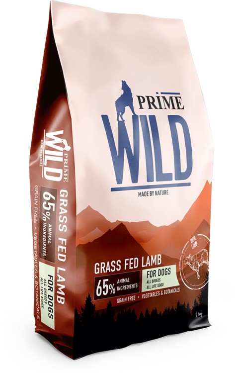Prime Wild GF Grass Fed Сухой корм для щенков и собак всех пород с ягненком 12 кг