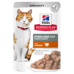 Hills (Хиллс) Science Plan Feline Sterilised Cat Young Adult - Корм для стерилизованных кошек с Индейкой (Пауч)