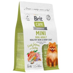 Brit Care (Брит Кэа) Adult Mini Skin & Coat Сухой корм для взрослых собак мелких пород для кожи и шерсти с индейкой 1,5 кг