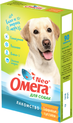 Omega Neo (Омега Нео) Здоровые суставы Витаминное лакомство для собак с глюкозамином и коллагеном 90 табл