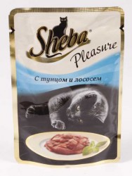 Sheba (Шеба) Pleasure - Ломтики в соусе с Тунцом и Лососем
