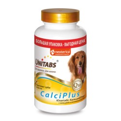 Unitabs (Юнитабс) CalciPlus Витамины для собак КальцийПлюс c Q10 100 табл