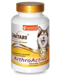 Unitabs (Юнитабс) ArthroActive АртроАктив Пищевая добавка для собак для суставов 100 табл