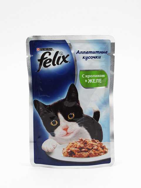 Purina Felix (Пурина Феликс) Аппетитные кусочки Пауч для кошек с кроликом в желе 75 г
