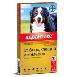  Advantix (Адвантикс) - Капли от паразитов для собак от 40 до 60 кг (1 пипетка)