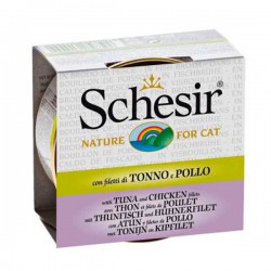 Schesir (Шезир) Tonno Pollo - Корм для кошек с Тунцом и Куриным филе в Бульоне