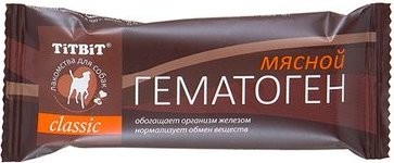 TiTBiT Classic Лакомство для собак Гематоген мясной 35 г