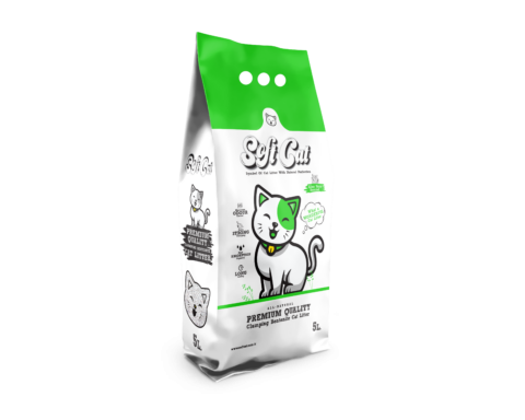 Soft Cat Наполнитель для кошачьего туалета комкующийся с ароматом алоэ 5 л (Турция замена Ever Clean)