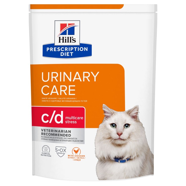 Hill's (Хиллс) Prescription Diet C/d Urinary Stress Сухой лечебный корм для кошек при мочекаменной болезни МКБ и стрессе с курицей 400 г