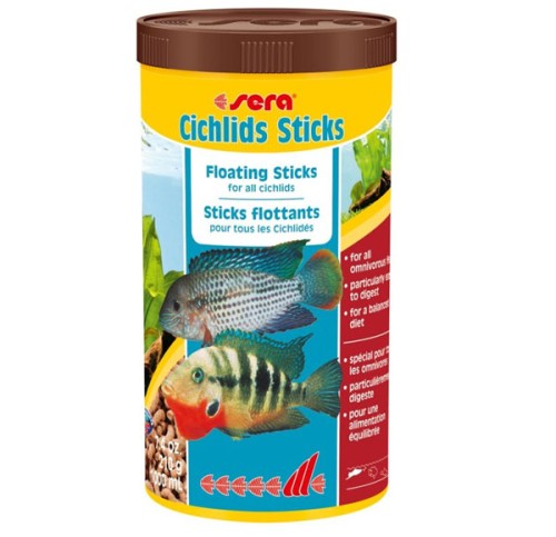 Sera (Сера) Cichlid Sticks Nature Корм для цихлид 210 г 1 л (палочки) 